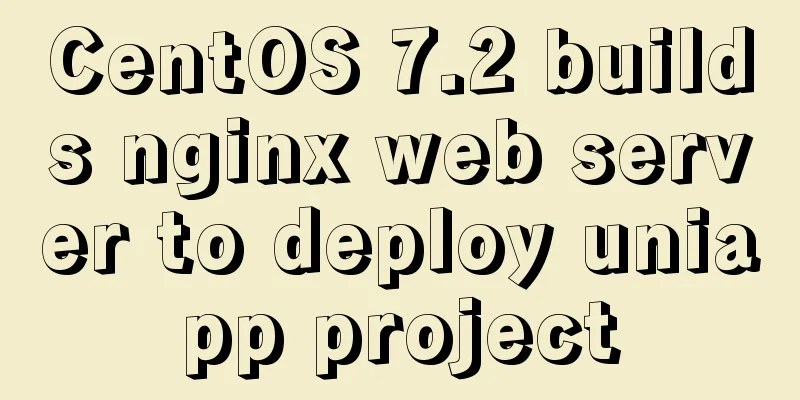 CentOS 7.2 builds nginx web server to deploy uniapp project