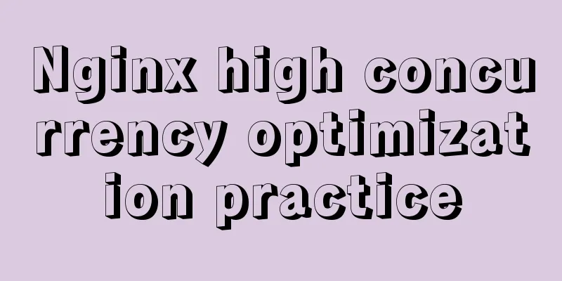 Nginx high concurrency optimization practice