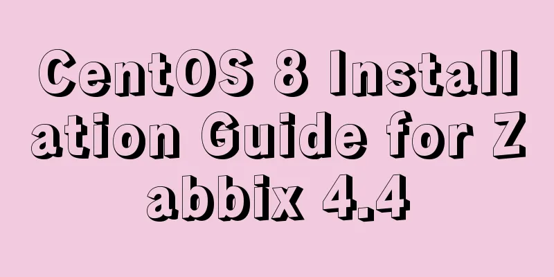 CentOS 8 Installation Guide for Zabbix 4.4