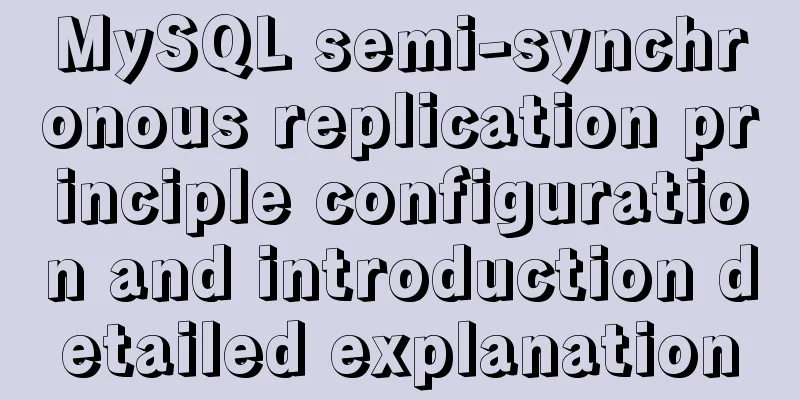 MySQL semi-synchronous replication principle configuration and introduction detailed explanation