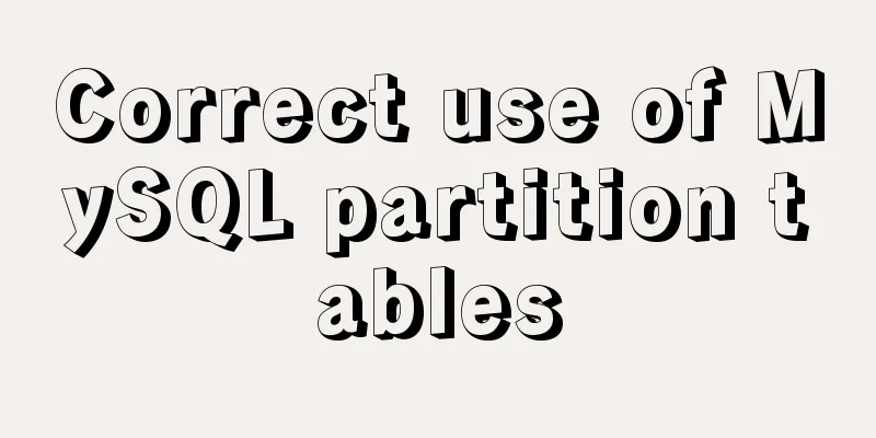 Correct use of MySQL partition tables