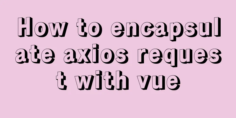 How to encapsulate axios request with vue