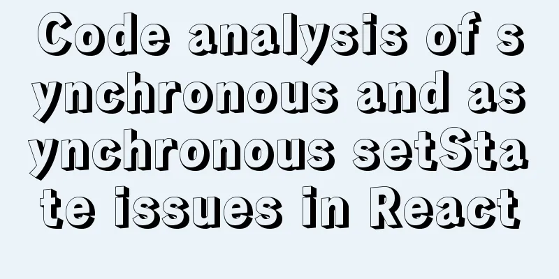 Code analysis of synchronous and asynchronous setState issues in React