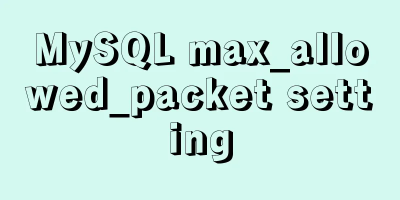MySQL max_allowed_packet setting