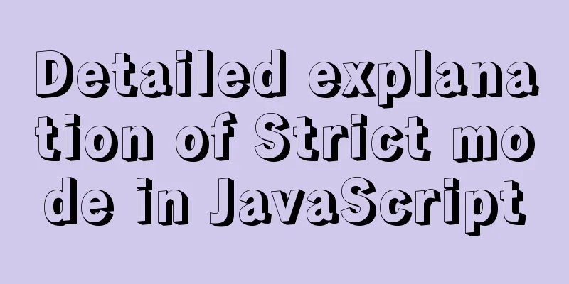 Detailed explanation of Strict mode in JavaScript
