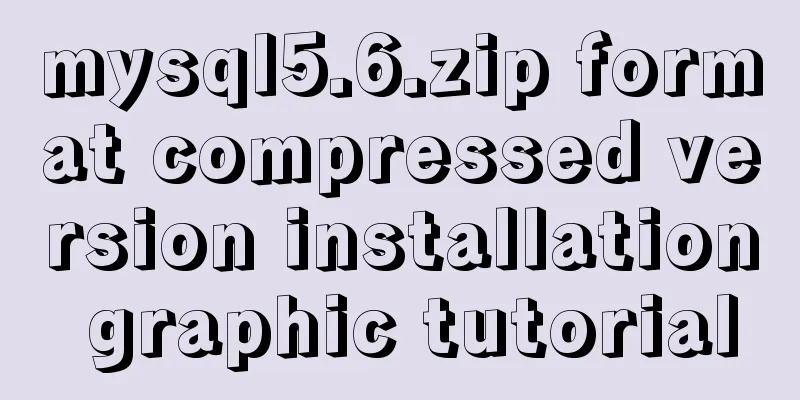 mysql5.6.zip format compressed version installation graphic tutorial