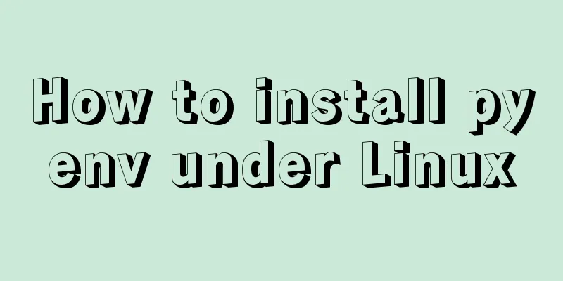 How to install pyenv under Linux