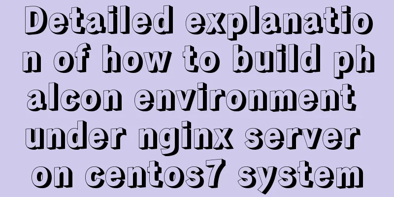 Detailed explanation of how to build phalcon environment under nginx server on centos7 system