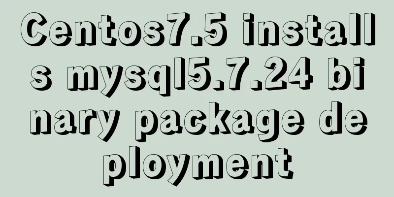 Centos7.5 installs mysql5.7.24 binary package deployment