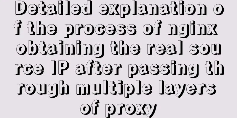 Detailed explanation of the process of nginx obtaining the real source IP after passing through multiple layers of proxy