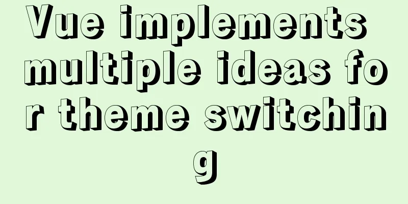 Vue implements multiple ideas for theme switching