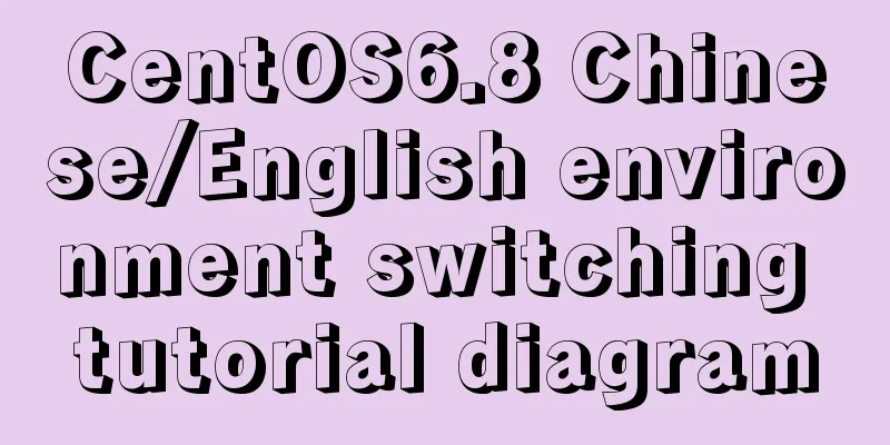 CentOS6.8 Chinese/English environment switching tutorial diagram