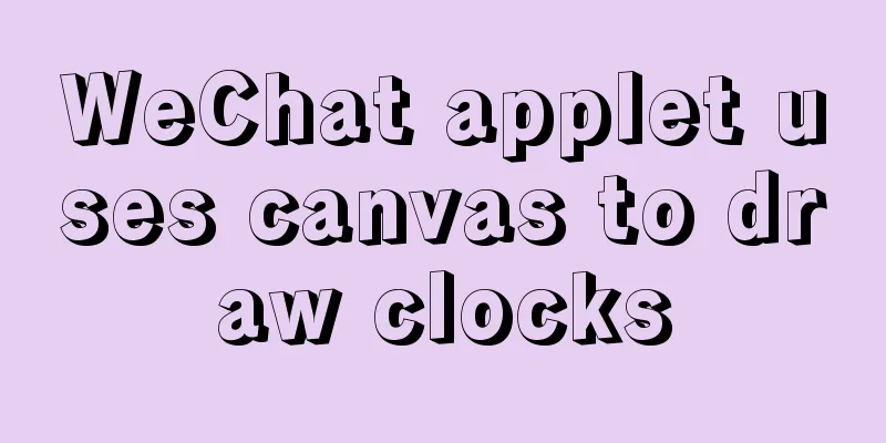 WeChat applet uses canvas to draw clocks