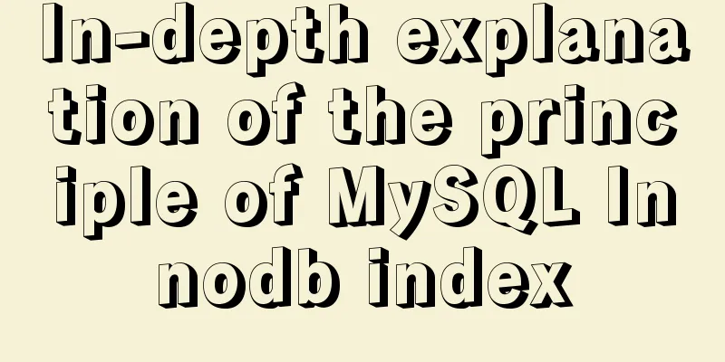 In-depth explanation of the principle of MySQL Innodb index