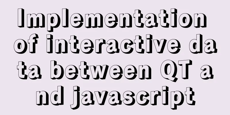 Implementation of interactive data between QT and javascript