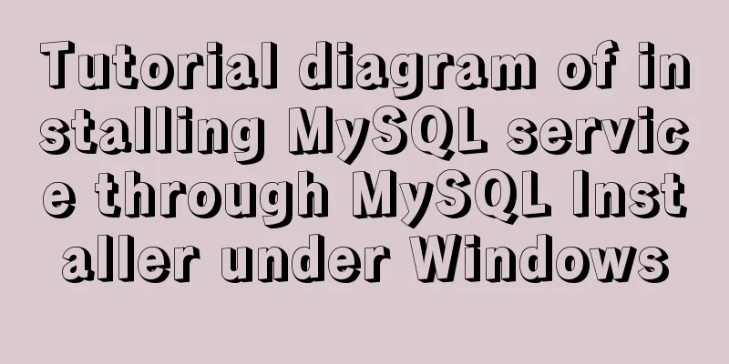 Tutorial diagram of installing MySQL service through MySQL Installer under Windows