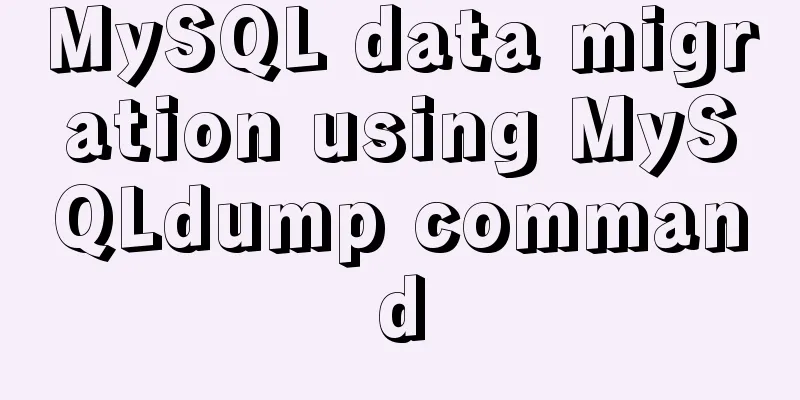 MySQL data migration using MySQLdump command