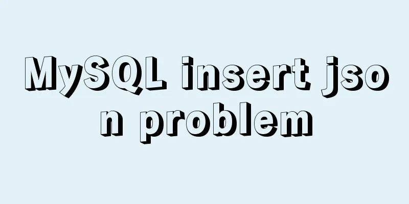 MySQL insert json problem