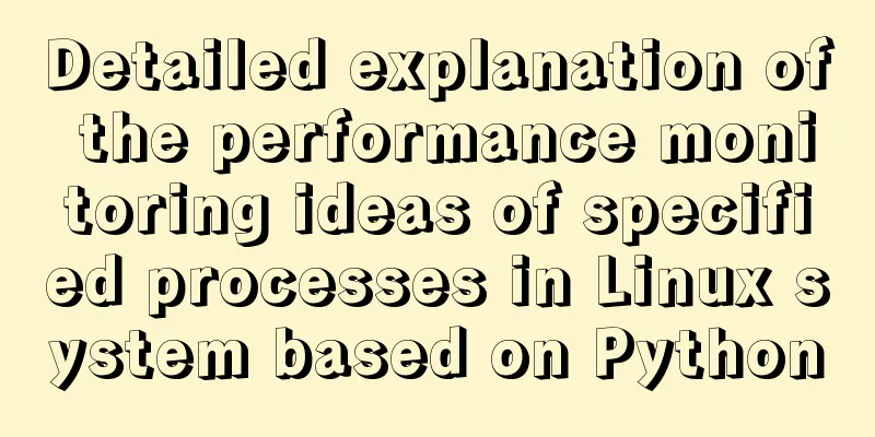 Detailed explanation of the performance monitoring ideas of specified processes in Linux system based on Python