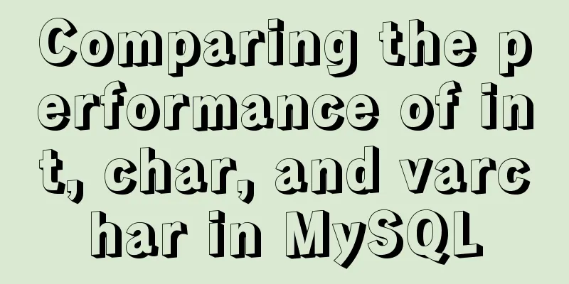 Comparing the performance of int, char, and varchar in MySQL