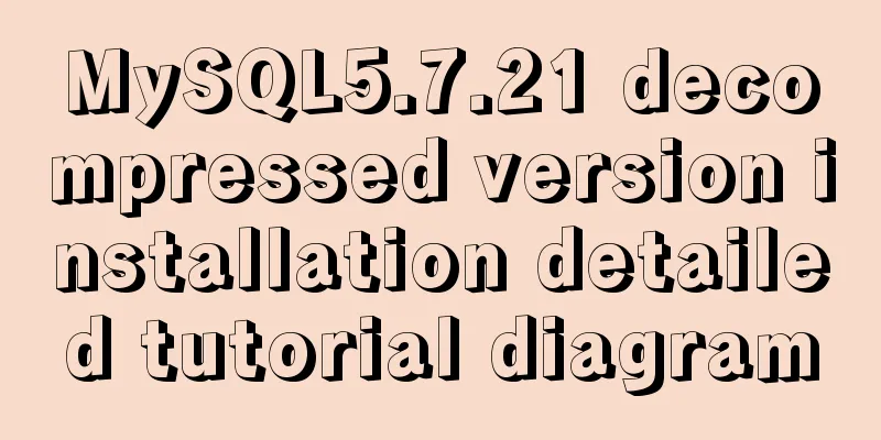 MySQL5.7.21 decompressed version installation detailed tutorial diagram