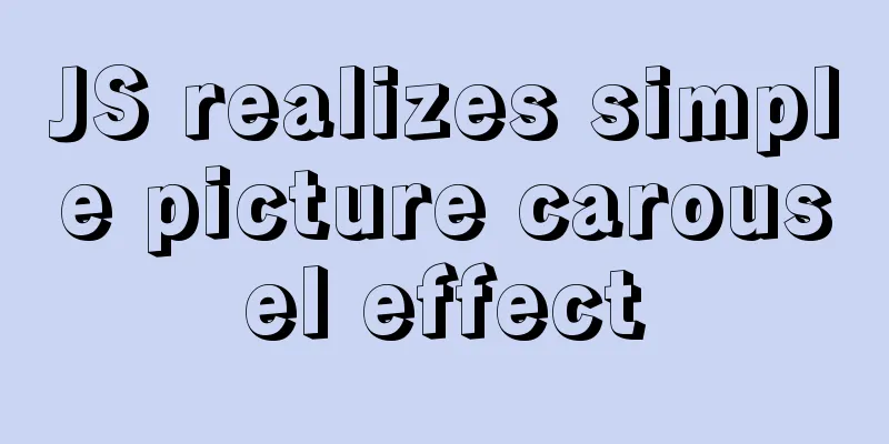 JS realizes simple picture carousel effect