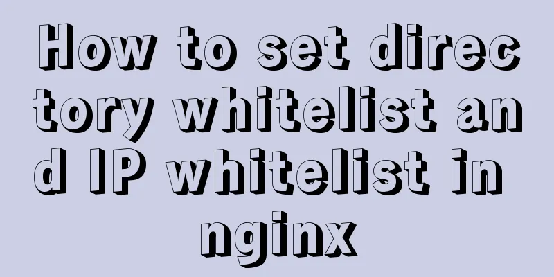 How to set directory whitelist and IP whitelist in nginx