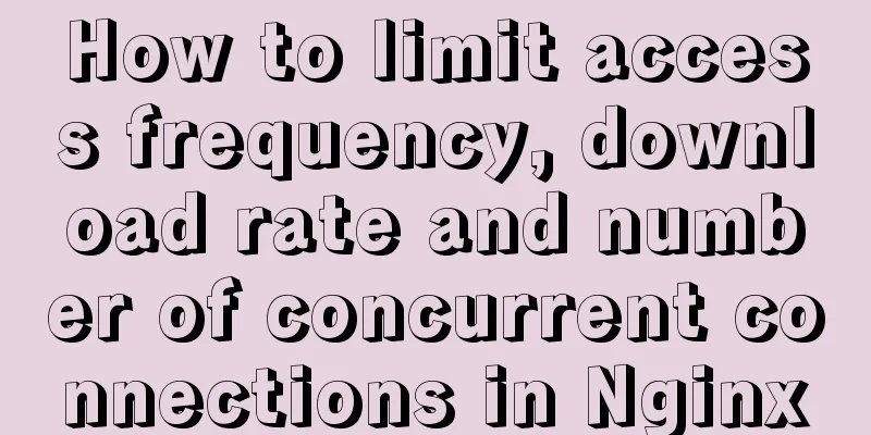How to limit access frequency, download rate and number of concurrent connections in Nginx