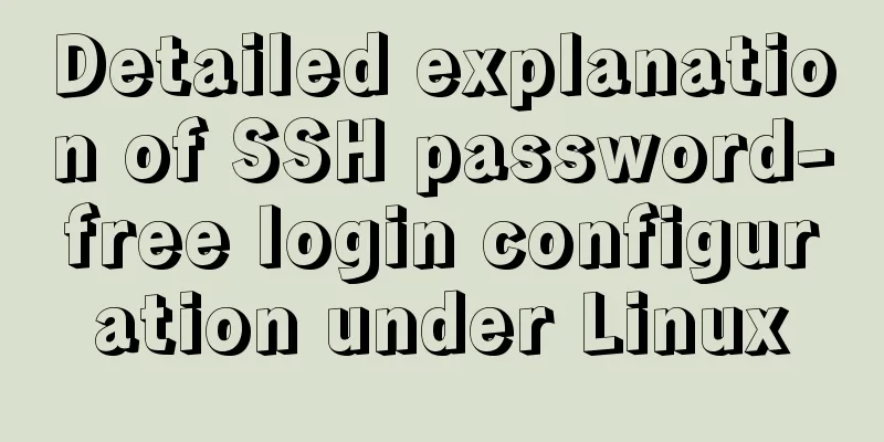 Detailed explanation of SSH password-free login configuration under Linux