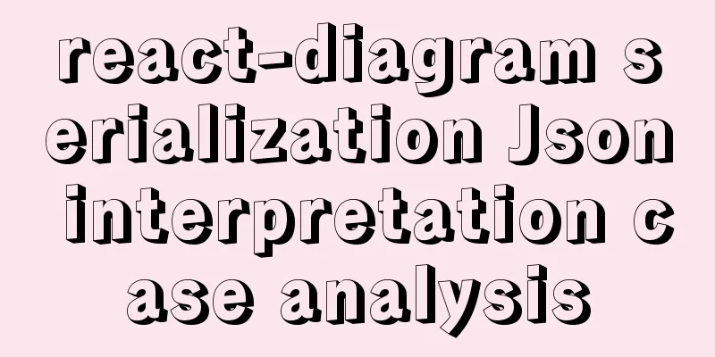 react-diagram serialization Json interpretation case analysis