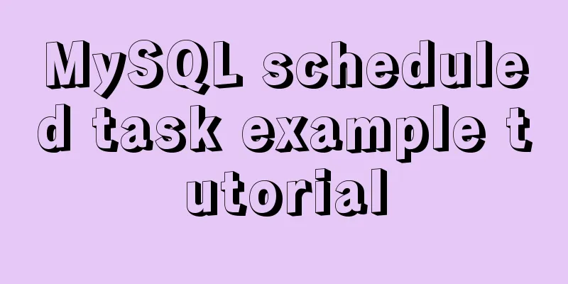 MySQL scheduled task example tutorial