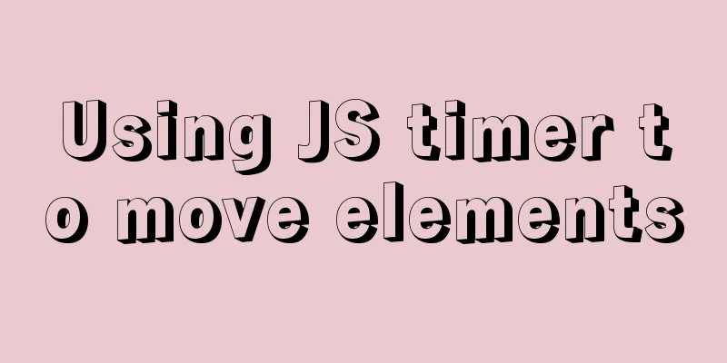 Using JS timer to move elements