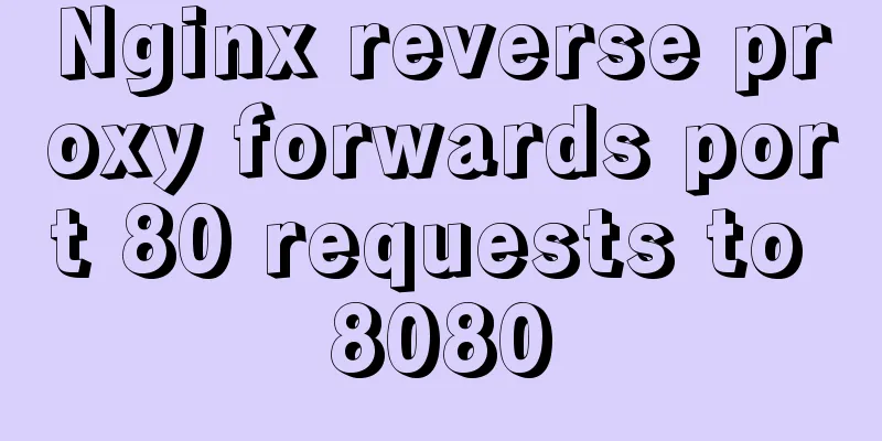 Nginx reverse proxy forwards port 80 requests to 8080
