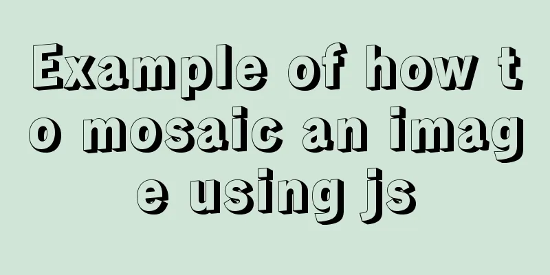 Example of how to mosaic an image using js