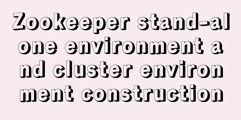Zookeeper stand-alone environment and cluster environment construction