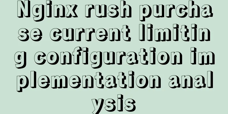 Nginx rush purchase current limiting configuration implementation analysis