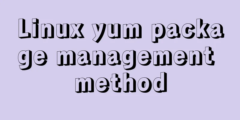 Linux yum package management method