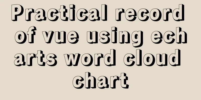 Practical record of vue using echarts word cloud chart