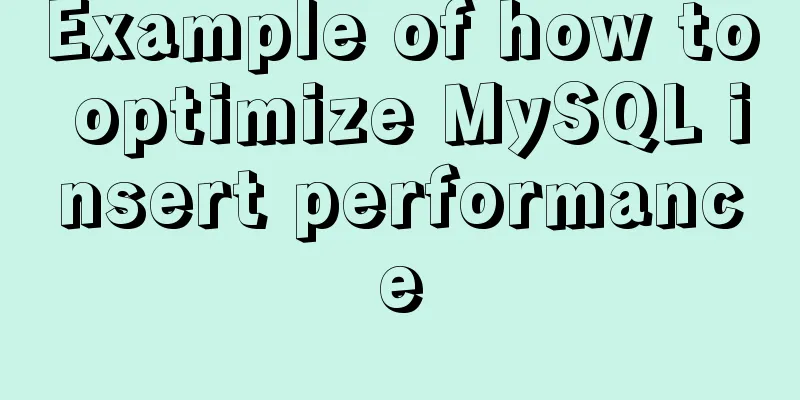Example of how to optimize MySQL insert performance