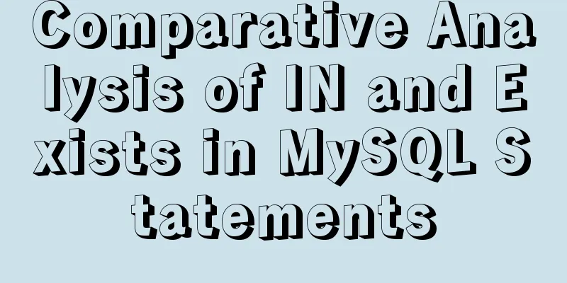 Comparative Analysis of IN and Exists in MySQL Statements