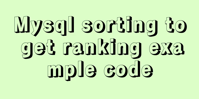 Mysql sorting to get ranking example code