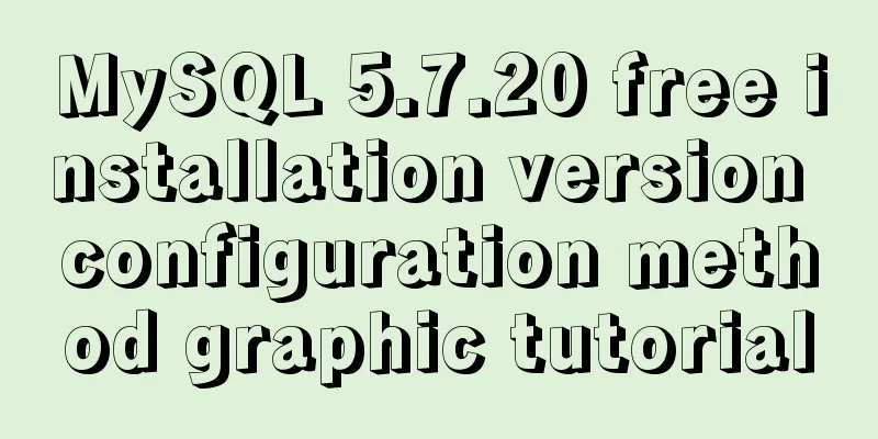 MySQL 5.7.20 free installation version configuration method graphic tutorial