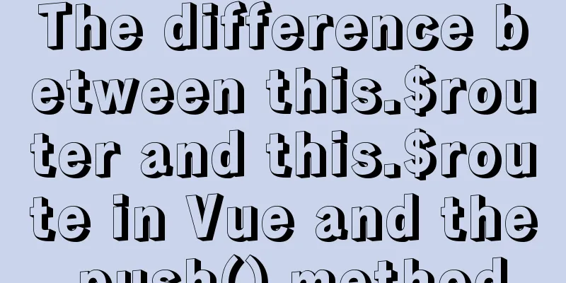 The difference between this.$router and this.$route in Vue and the push() method