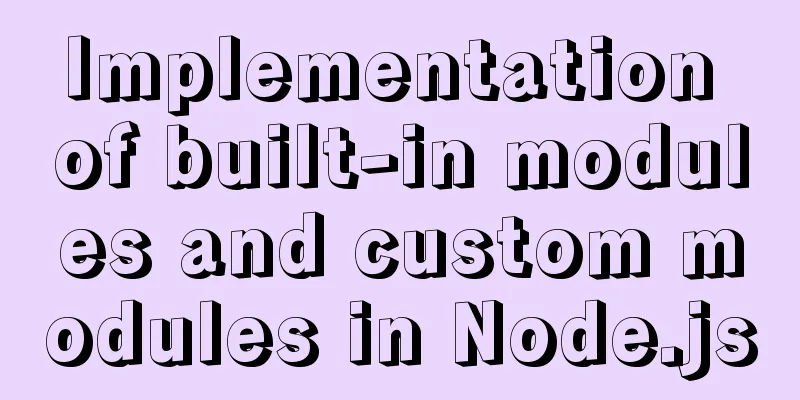 Implementation of built-in modules and custom modules in Node.js