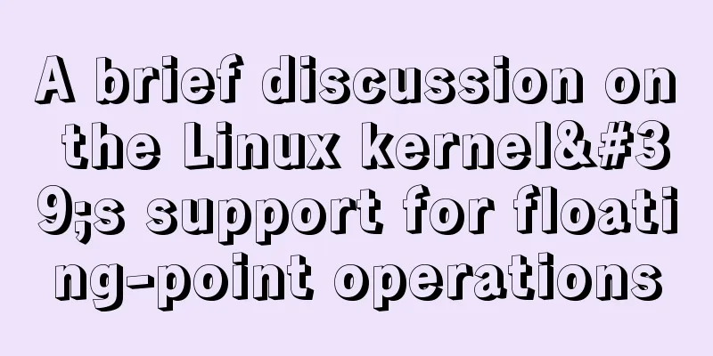 A brief discussion on the Linux kernel's support for floating-point operations