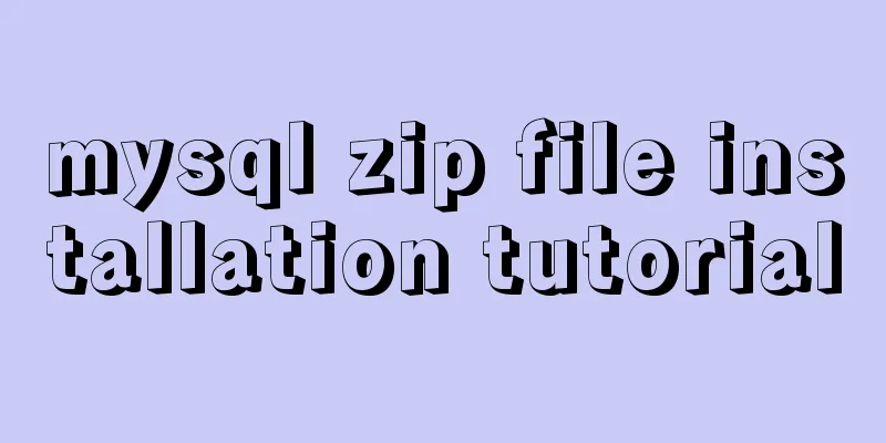 mysql zip file installation tutorial