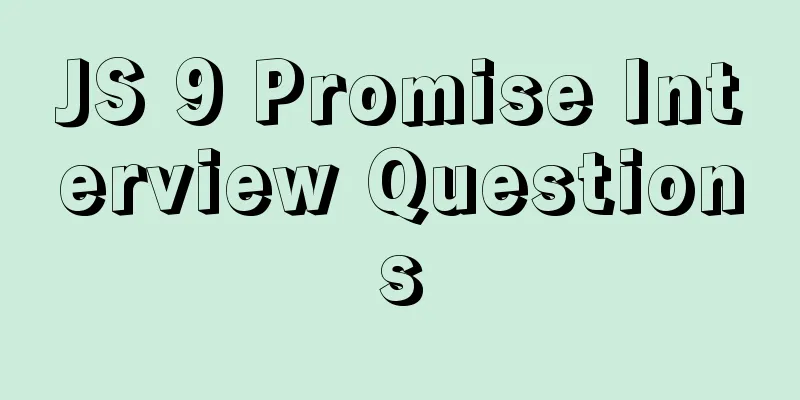 JS 9 Promise Interview Questions