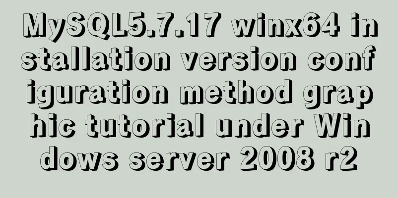 MySQL5.7.17 winx64 installation version configuration method graphic tutorial under Windows server 2008 r2