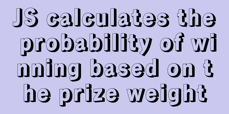 JS calculates the probability of winning based on the prize weight