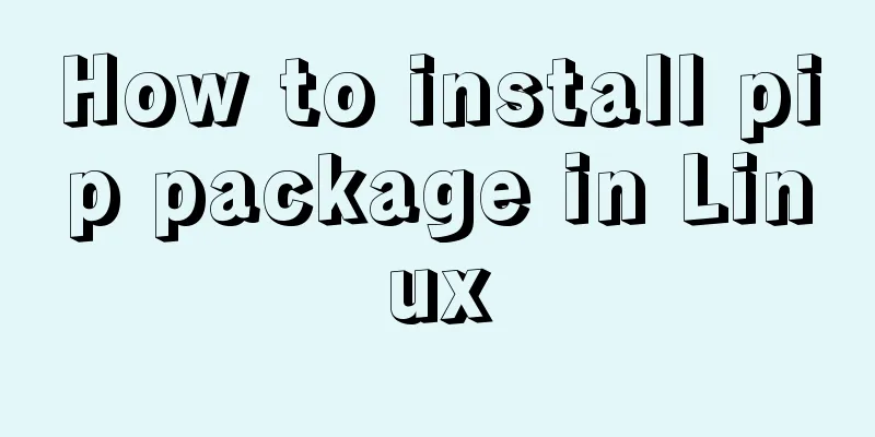 How to install pip package in Linux